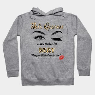 This Queen Was Born In May Leopard Pattern Hoodie